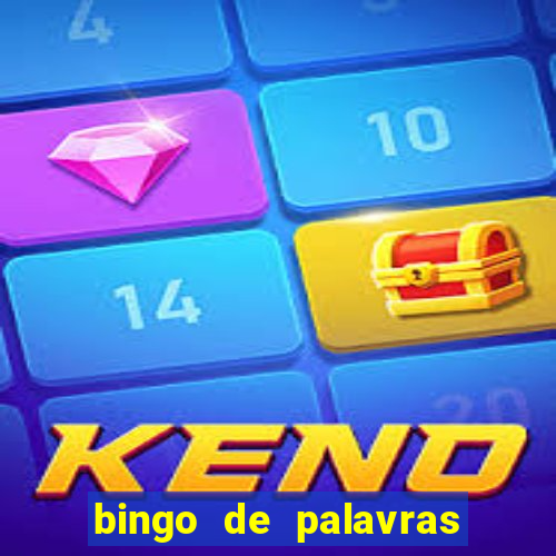 bingo de palavras 3 ano